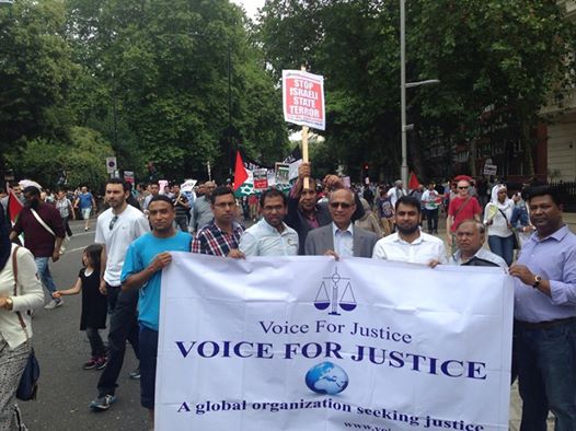 Photo: Today's demonstration @ 10 Downing st to Israeli Embassy, Voice For Justice, many thanks to Dr Hasanat
 Husain MBE